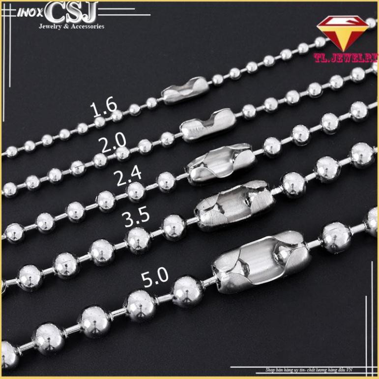 DÂY CHUYỀN BI INOX CỰC ĐẸP DN091- Ball Chain ( titanium ,  inox cao cấp )