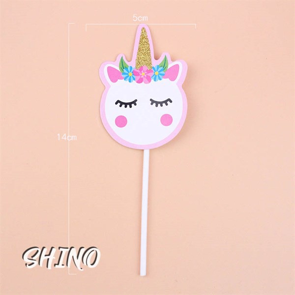 Ngựa unicorn cắm cupckae (set 6)