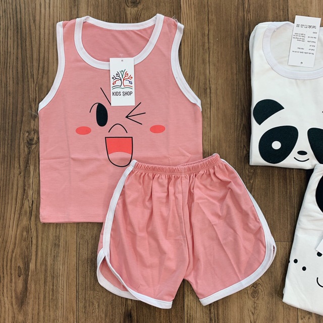 Sp00022 - Bộ ba lỗ mặc nhà cotton bé gái siêu xinh