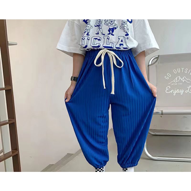 [Babycat] Hàng Có Sẵn Quần Dài Đến Mắt Cá Mềm Mại Thoải Mái Phong Cách Phương Tây Hàn Nhật Mùa Hè Chống Muỗi Cho Bé Trai 2022