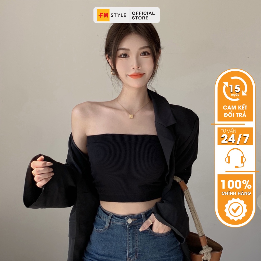 Áo ống cúp ngực FM Style croptop chất thun co dãn 4 chiều ôm dáng tôn body 220307030