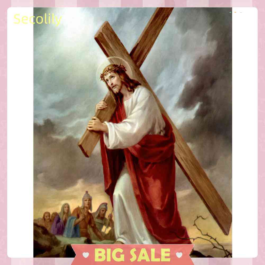 Bộ Tranh Thêu Chữ Thập Thủ Công 11CT 40x50cm Hình Tôn Giáo