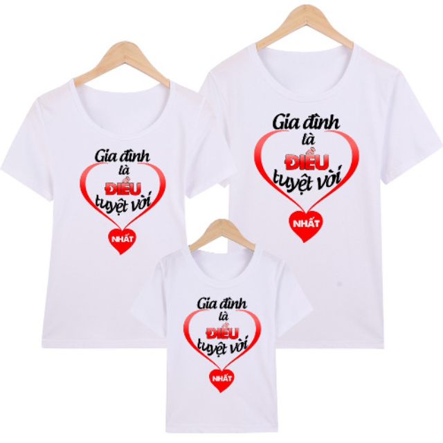 áo gia đình là điều  tuyệt vời nhất đồng phục gia đình mùa hè chất cotton mịn mát giá sĩ