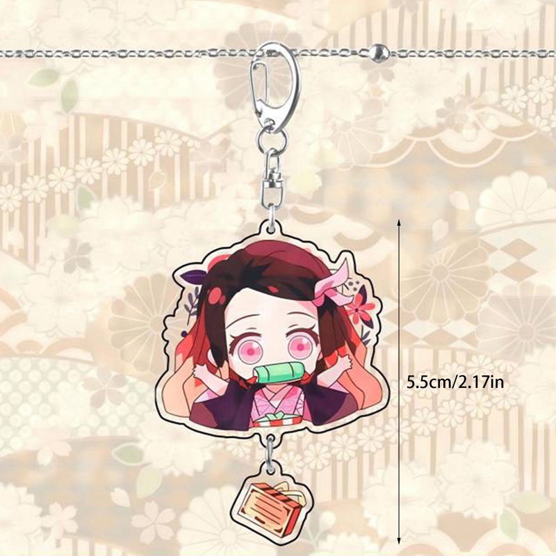 Móc Khóa Mặt Hình Nhân Vật Nezuko Tanjirou Trong Anime Demon Slayer