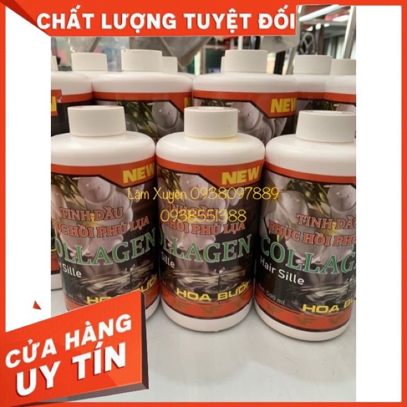 [FREESHIP] Tinh dầu serum phục hồi phủ lụa 1000ml pha hoá chất uốn duỗi nhuộm phủ bóng TVF hoa bưởi bảo vệ tóc bóng tóc