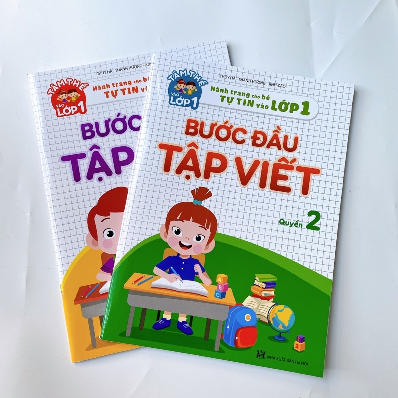 Sách Combo 2c Bước đầu tập viết thẻ đánh vần Hành trang cho bé vào lớp 1