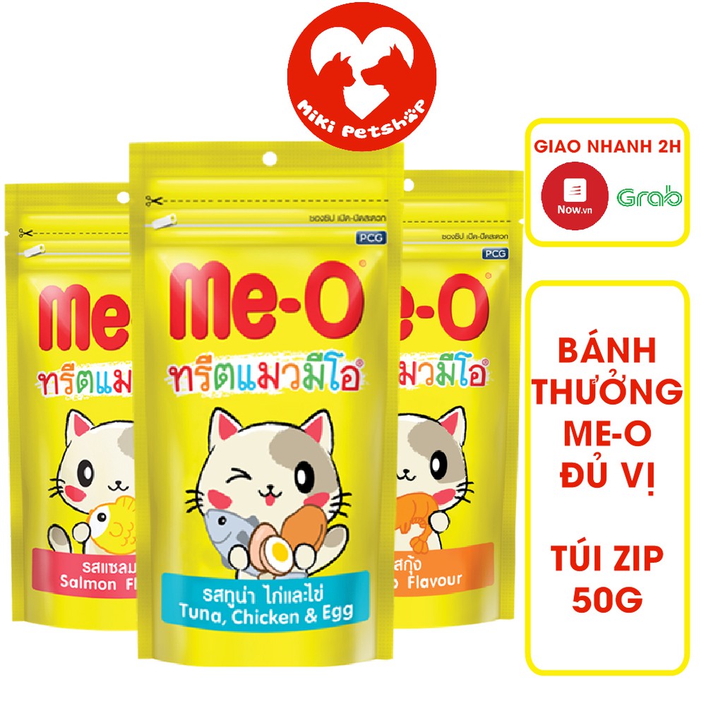 Bánh Thưởng Cho Mèo Me-O 50G Đủ Vị - Miki Petshop