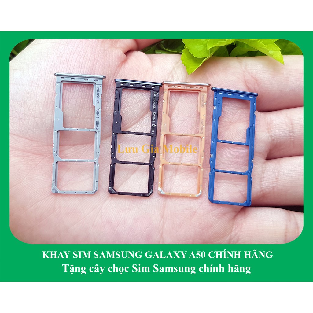 Khay Sim Samsung Galaxy A50 2019 chính hãng A505 + Cây chọc Sim chính hãng Samsung