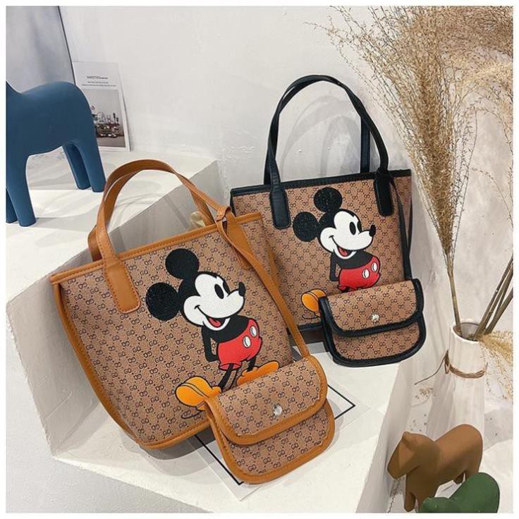 [XẢ KHO+FREE SHIP] Sét túi xách mickey 2 chi tiết tặng kèm ví