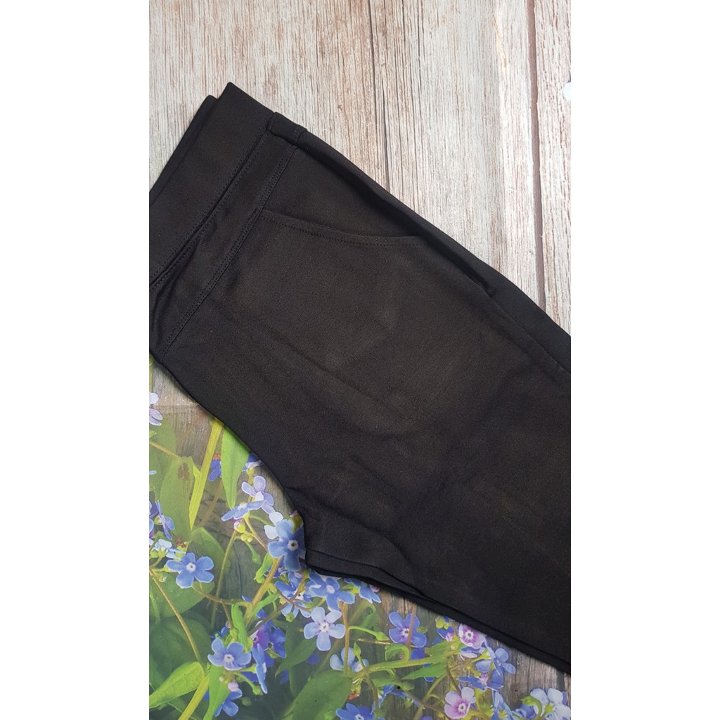 Xả kho siêu sốc Quần Legging Vicci dáng dài 4 túi vải đen . | BigBuy360 - bigbuy360.vn