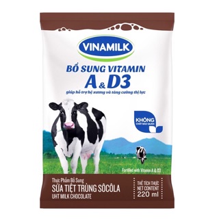 LỐC 12 BỊCH SỮA VINAMILK ĐỦ VỊ 220ML