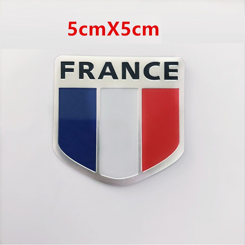 Tem Cờ FRANCE Nước Pháp Hợp Kim Nhôm Độc Đáo