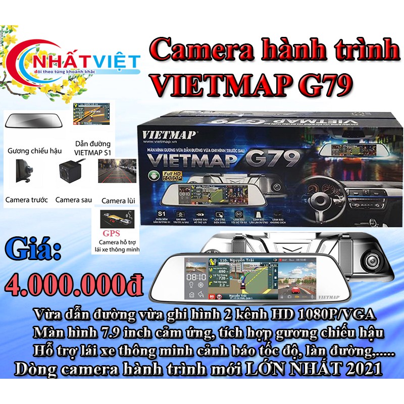 Camera hành trình Vietmap G79 TẶNG THẺ NHỚ
