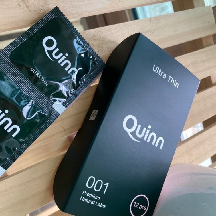 ( Che tên sản phẩm ) Bao cao su siêu mỏng QUINN 0.01 -  Hộp 12 cái