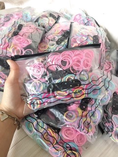 Túi 100 dây buộc tóc ( túi zip)