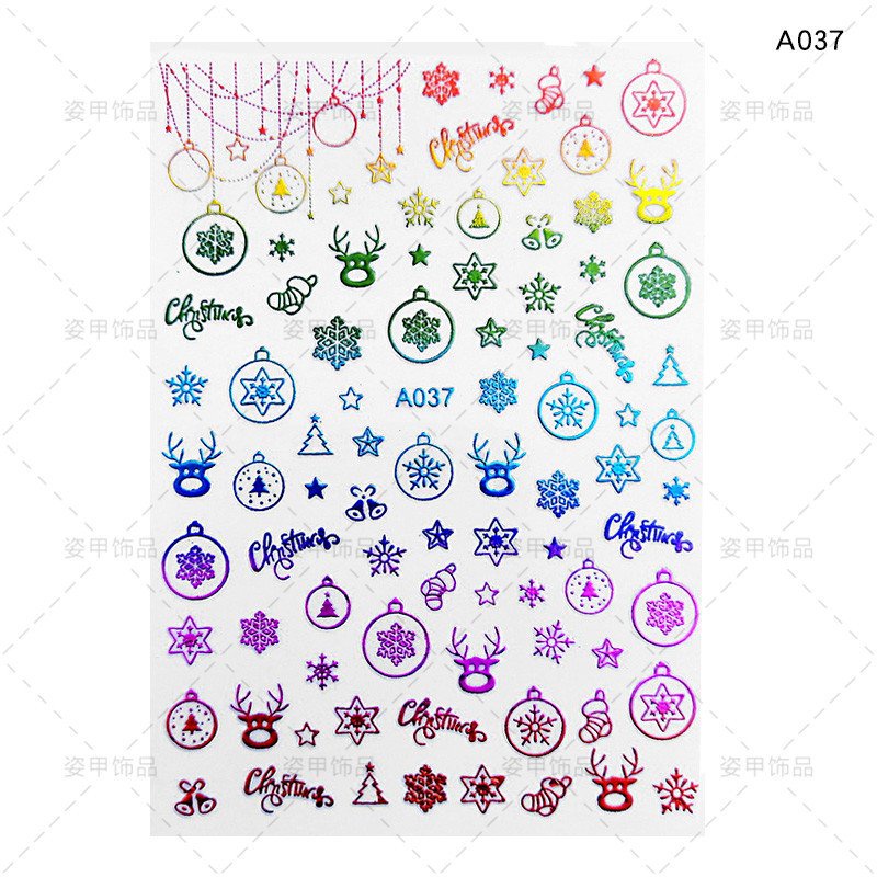 Sticker Trang Trí Móng Noel Siêu Đẹp Mẫu Mới