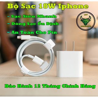 Bộ sạc nhanh iphone 18w dành cho - iphone 11promax / 11pro/ 11 /xsm/xs/x/ 8plus/7plus / 8/7 now ship hỏa tốc 1h hà nội