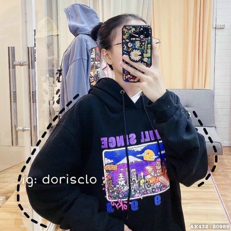 Áo Hoodie Nam Nữ Nỉ Bông Tay Phồng Y Ảnh Hàng QC Dày Dặn Form Rộng UNISEX Sweater Áo Khoác Nỉ Nam Nữ CHILL 1993 - AK432