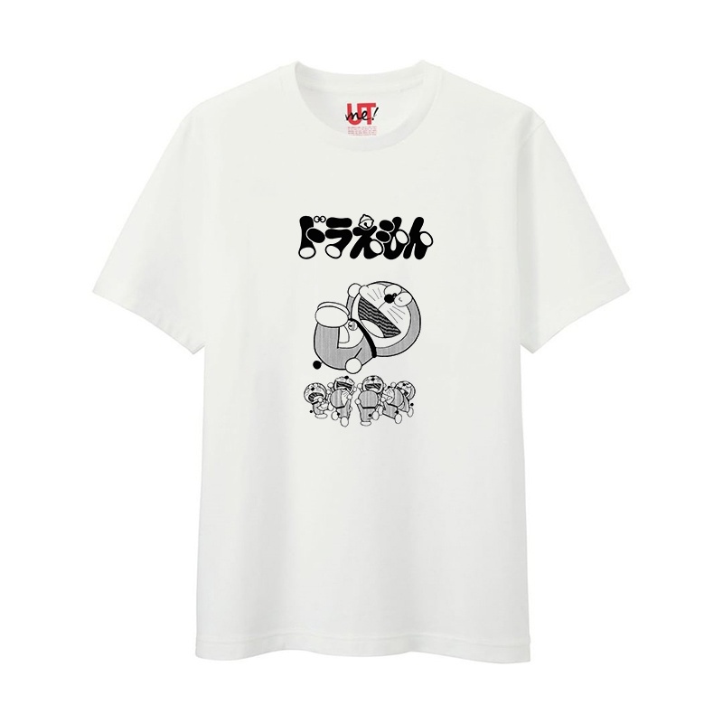 Áo Thun Ngắn Tay In Hình Mèo Uniqlo Doraemon Uniqlo Cho Nam Nữ