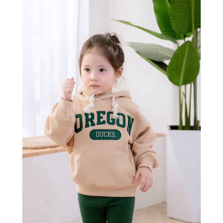 ÁO ĐÔI NỈ HOODIE MŨ MÀU BE OREGON MẸ VÀ BÉ BINSHOUSE | BigBuy360 - bigbuy360.vn