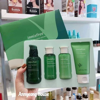 SET DƯỠNG DA INNISFREE GREEN TEA SEED SERUM HERITAGE BOX