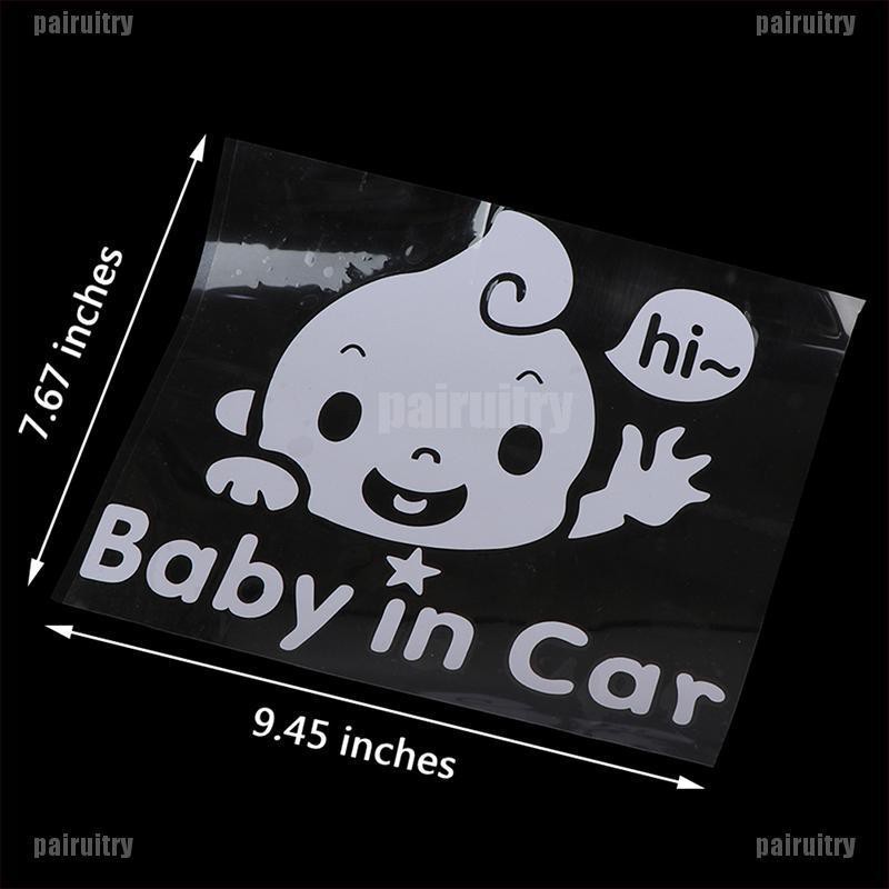 Decal Dán Xe Hơi Chữ Baby In Car Ngộ Nghĩnh