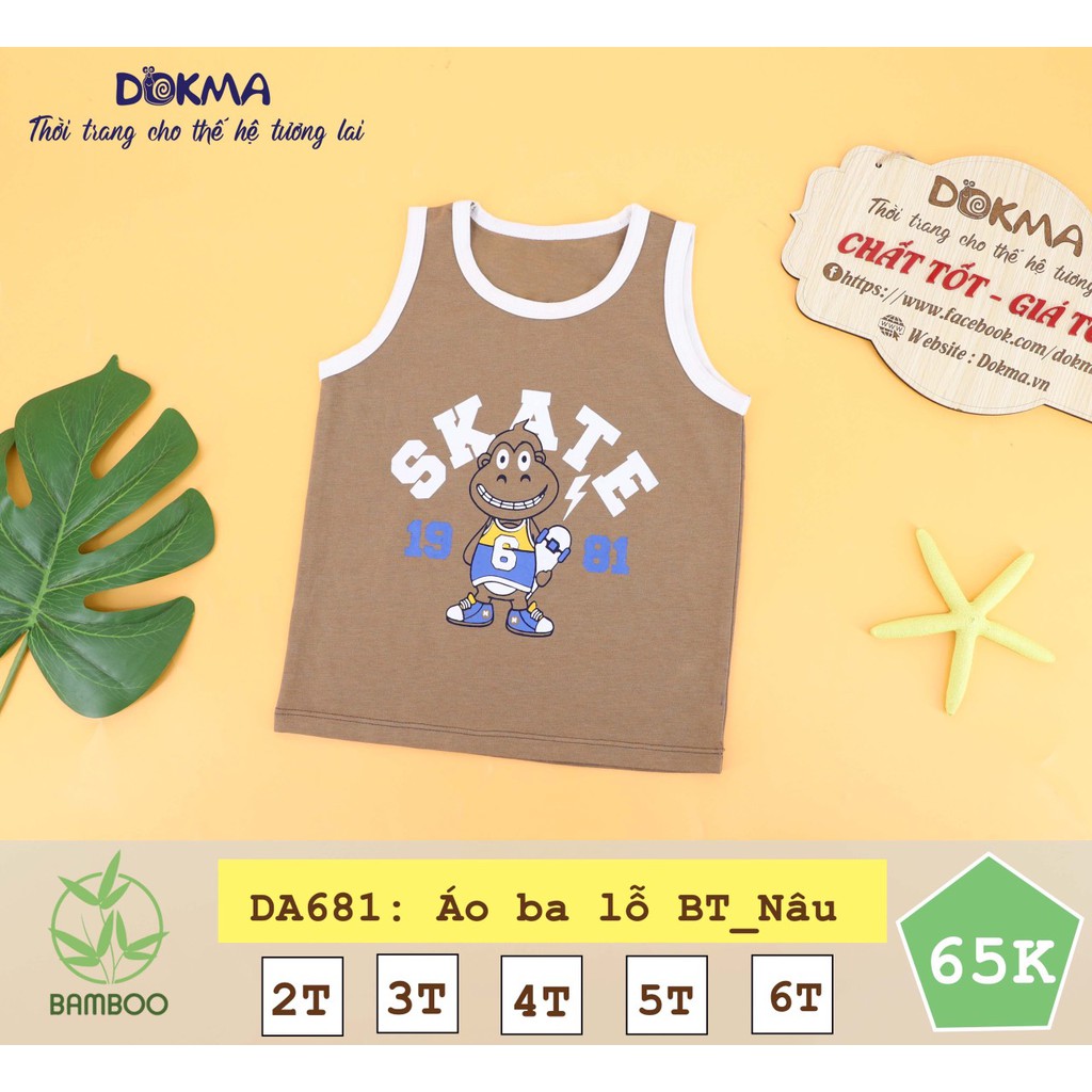 Áo ba lỗ thể thao bé trai Dokma DA681 (2-6 tuổi)