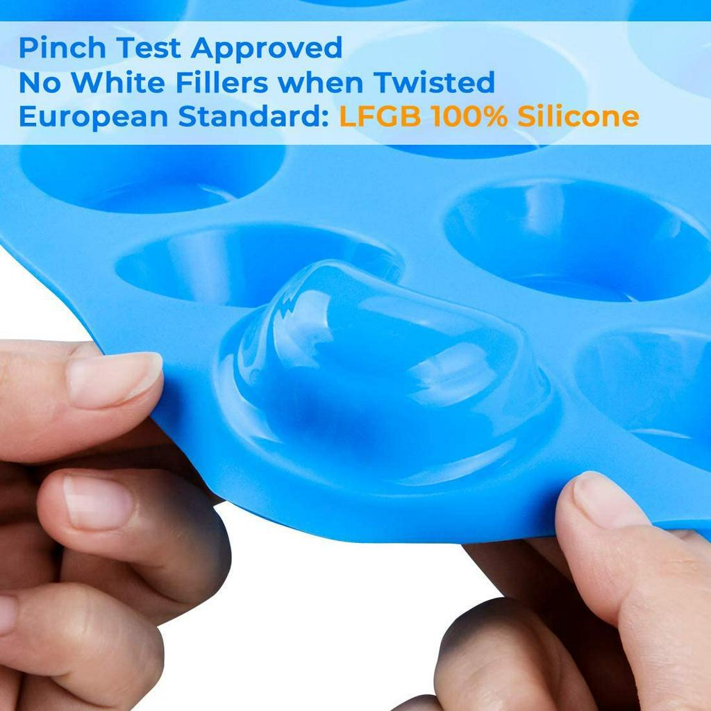 Khuôn Bánh ANAEAT Chất Liệu Silicon Với 24 Mini Ô Dùng Làm Bánh Muffin/Cookies/Cupcake Dịp Giáng Sinh DIY