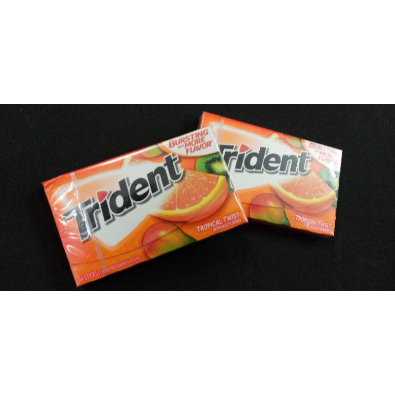 Kẹo cao su không đường Trident (3 vị cam, quế, dưa hấu), nhập khẩu Mỹ
