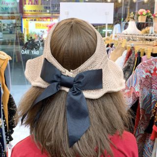 Nón cói nơ dễ thương. Hàng chuẩn tag