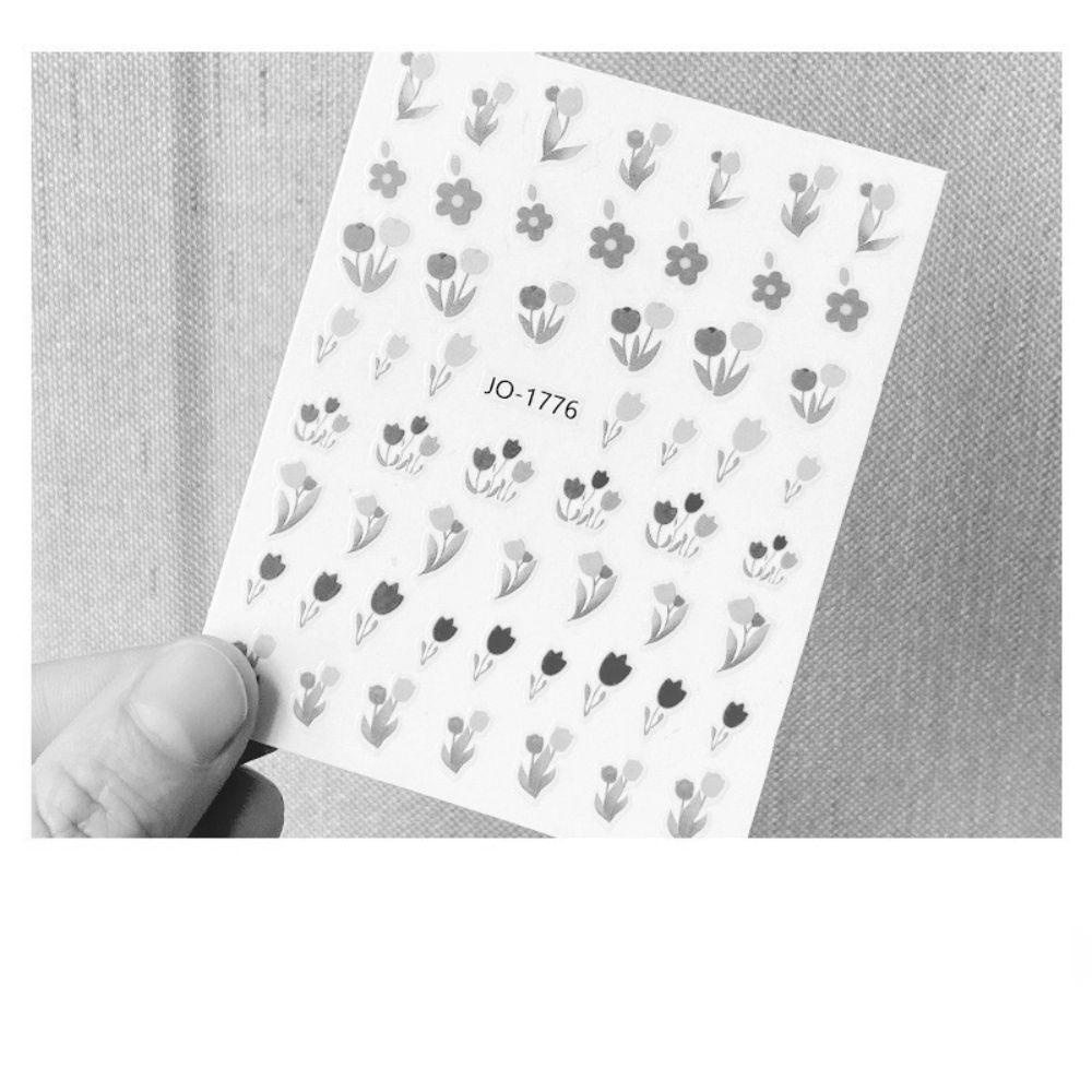 Sticker Dán Trang Trí Móng Tay Hình Hoa Tulip 3D