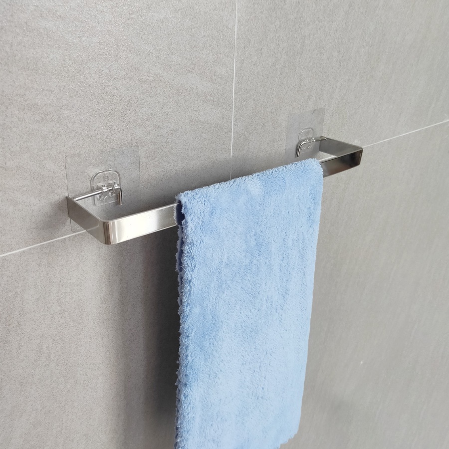 Giá treo khăn mặt dán tường inox cao cấp Elliver đồ gia dụng phòng tắm thiết kế chuẩn phơi khăn mặt _TKI