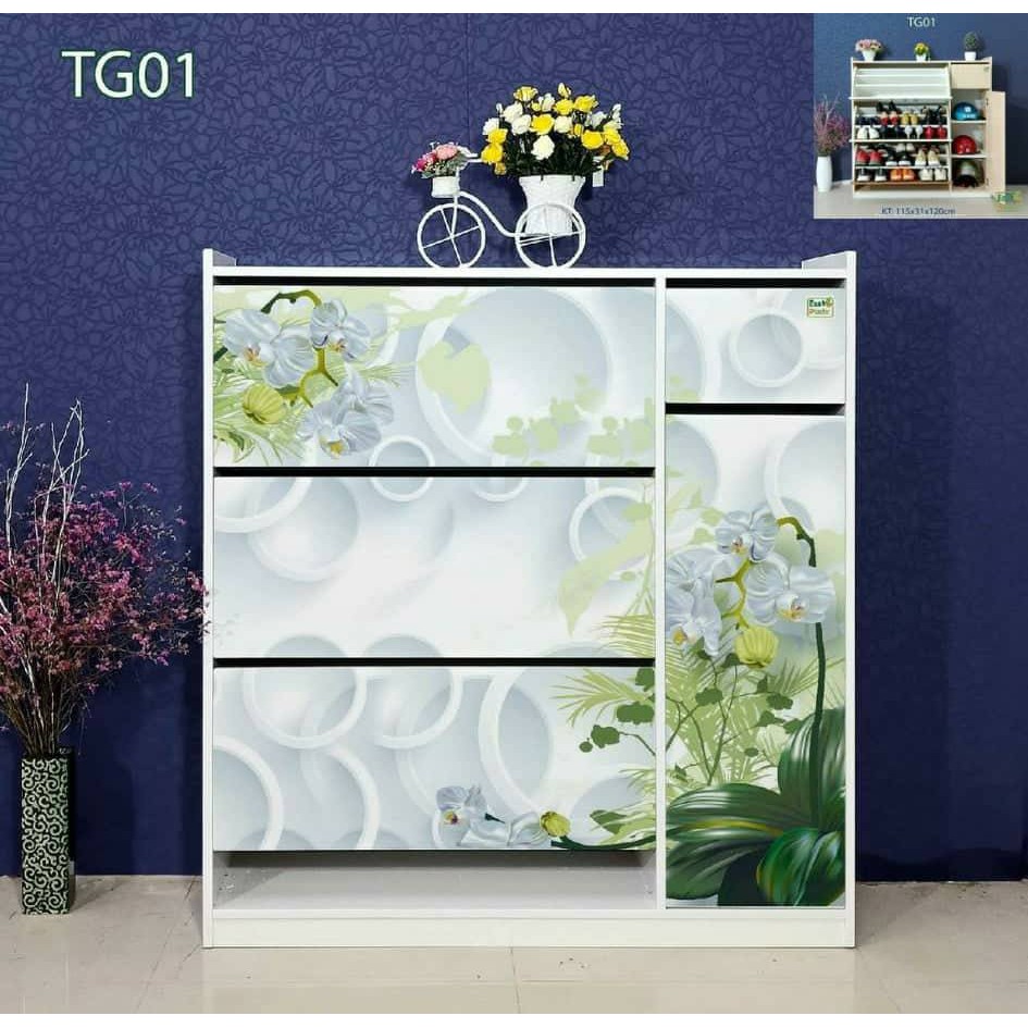 Tủ Giày Nhựa Đài Loan in 3D Thông Minh Giá Tại Xưởng
