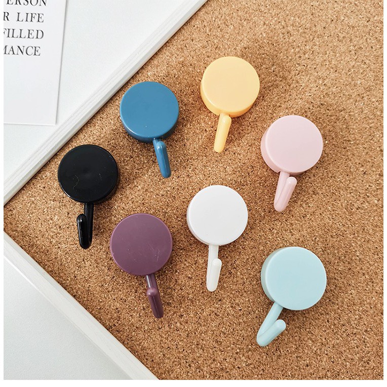 ⚡Combo 10⚡ Móc Tròn Decor Dán Tường Nhiều Màu Sắc Siêu Dễ Thương 88253