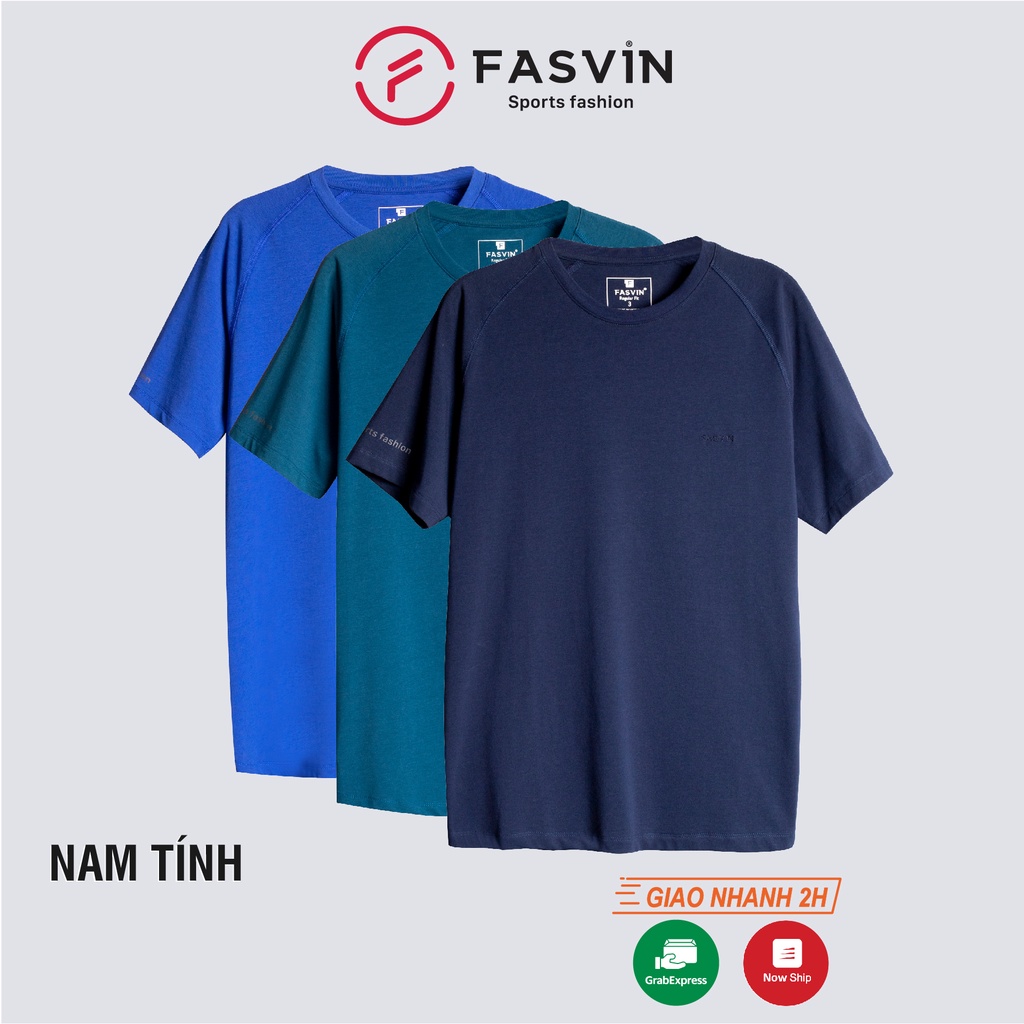 [Mã FAMALLT5 giảm 15% đơn 150K] Áo phông nam tay ngắn Fasvin TS20233.HN vải cotton mềm mát