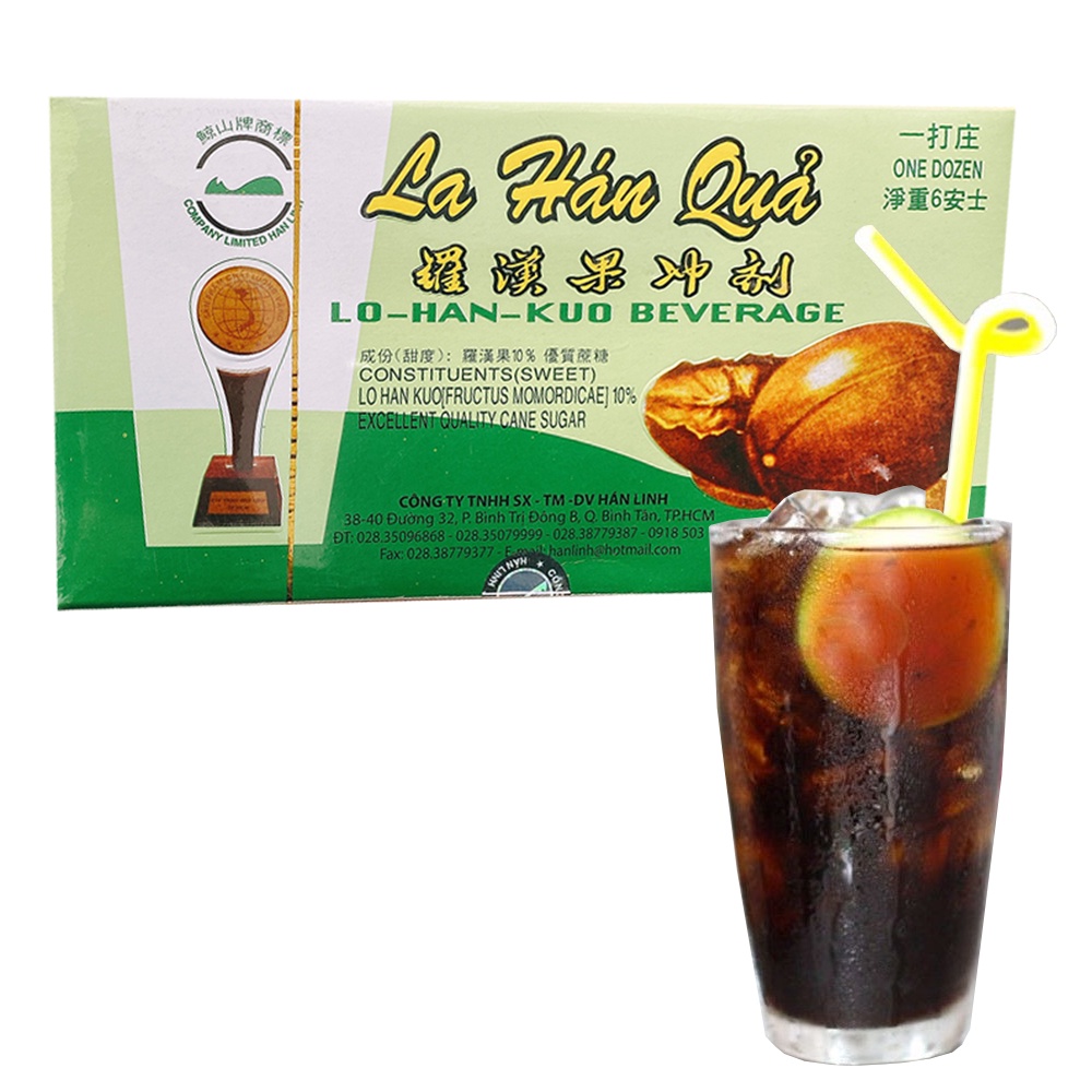 Combo 3 hộp  LA HÁN QUẢ HÒA TAN uống liền Cty Hán Linh Cúp Vàng.