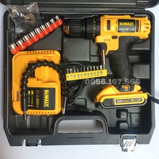 Máy khoan tường, bê tông dewalt 24v có búa - - pin 5 cell - máy bắt vít - máy bắn vít 24v