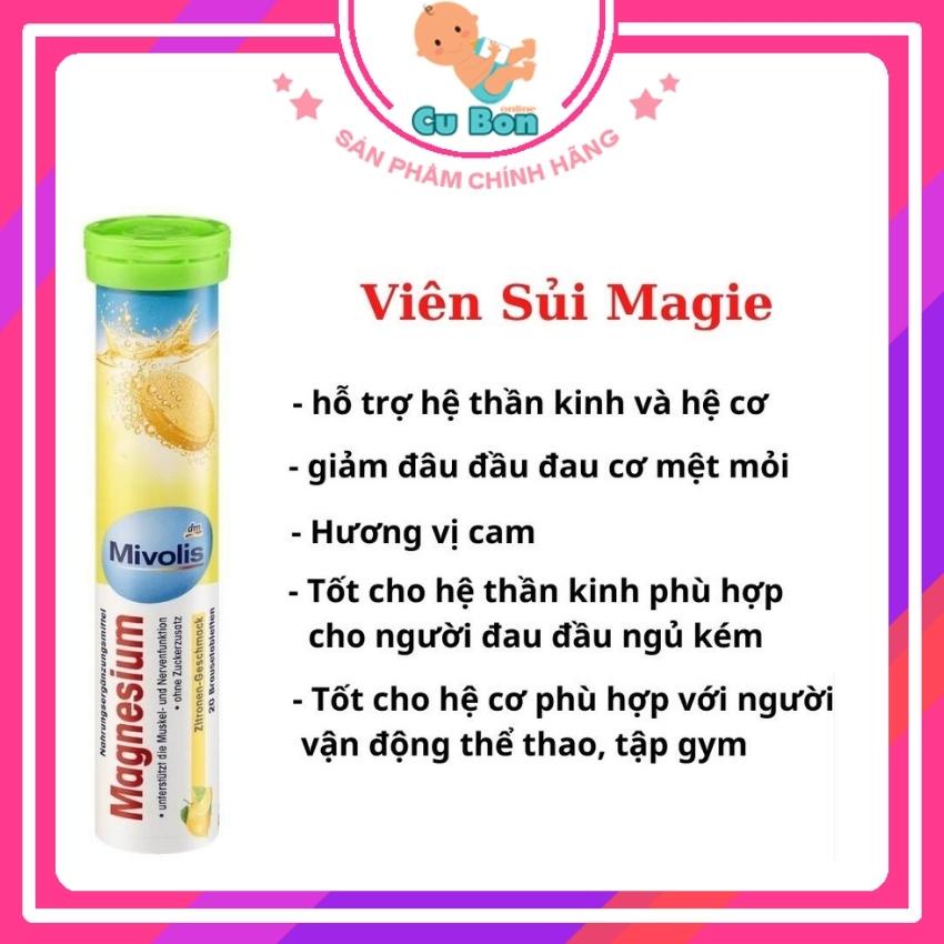Viên sủi Mivolis Đức Hỗ Trợ Hệ Miễn Dịch bổ sung vitamin và khoáng chất tăng đề kháng cho cơ thể