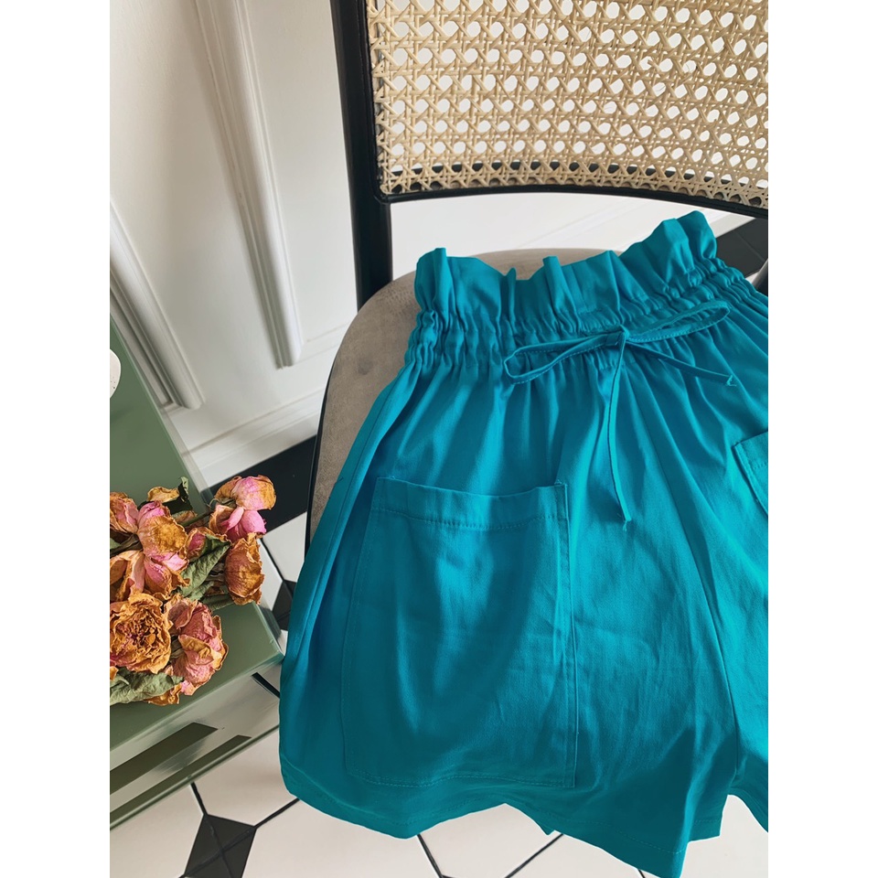 Quần short xanh lưng cao bèo Nico Short Gem clothing SP060526
