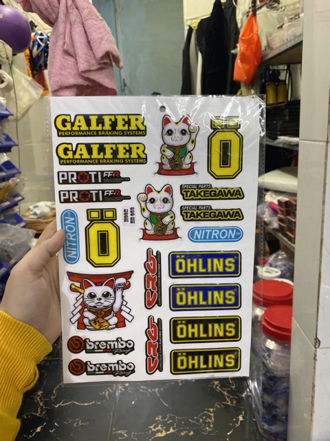 [Giá Hủy Diệt] Tem nỗi siêu đẹp Gallfer,Ohlins,Mèo May Mắn... Cao Cấp | BigBuy360 - bigbuy360.vn