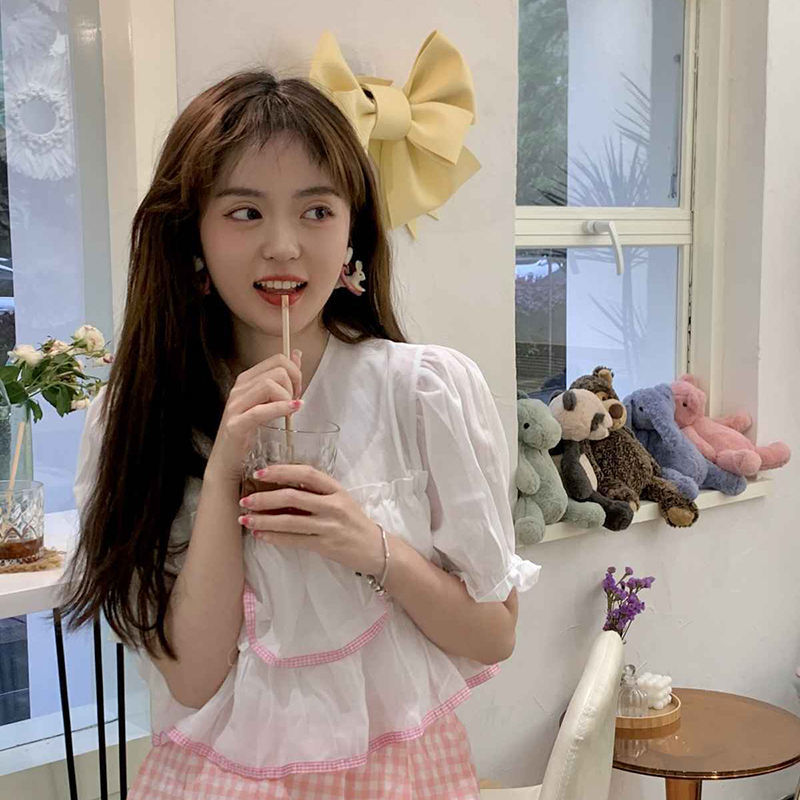 Áo Thun Nữ Cổ Tròn Kiểu Búp Bê Thời Trang Hàn Quốc