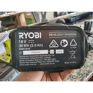 Pin Ryobi 18V lithium 2.0aH (Hàng đẹp )