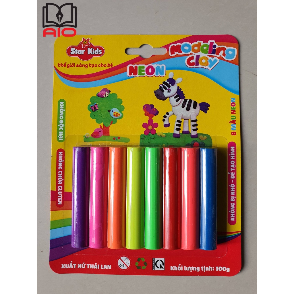Đất nặn Star Kids 100g 8 màu