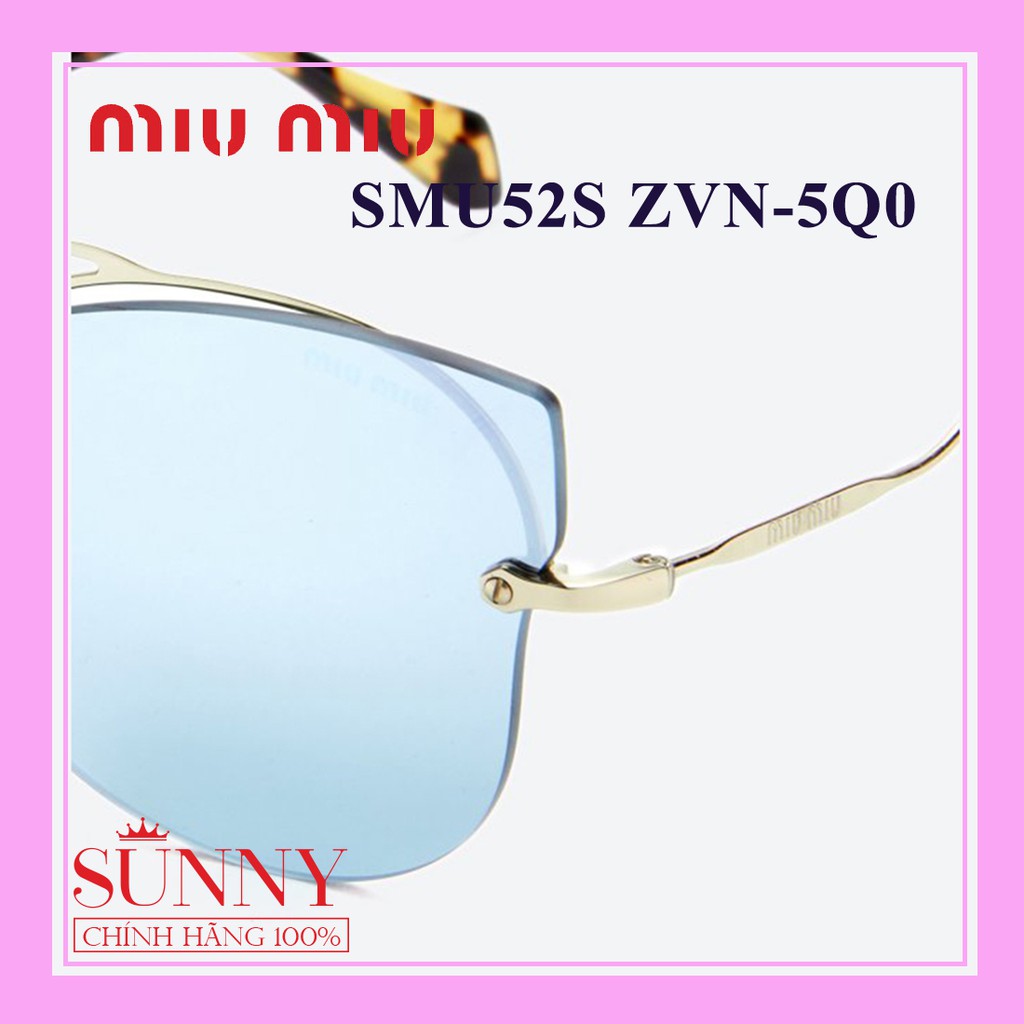 Kính mát thời trang cá tính Miu Miu SMU52S chính hãng, thiết kế dễ đeo bảo vệ mắt