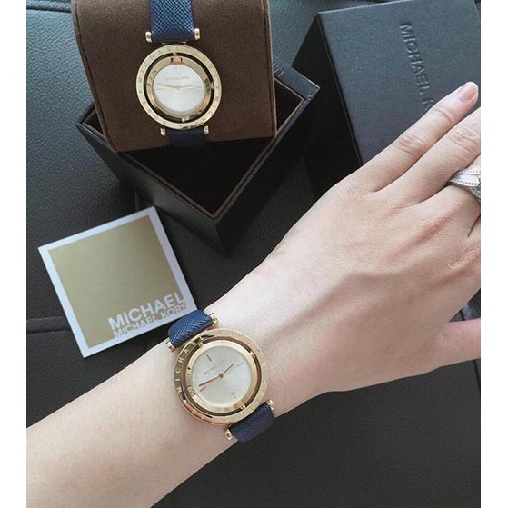 Đồng hồ nữ Michael Kors MK2526 dây da màu xanh