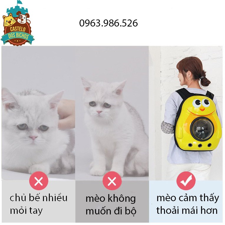 Balo Phi Hành Gia Chó Mèo - Balo Đựng Mèo