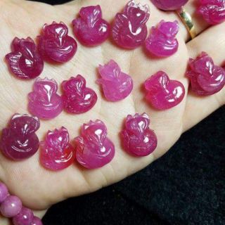 Vòng tết hồ ly ruby bọc bạc