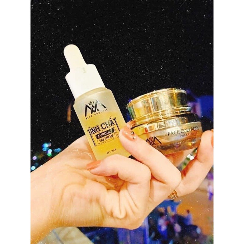 COMBO KEM FACE ADN CÁ HỒI & TINH CHẤT AMPOULE SAFFRON CHÍNH HÃNG MEEA ORGANIC | BigBuy360 - bigbuy360.vn