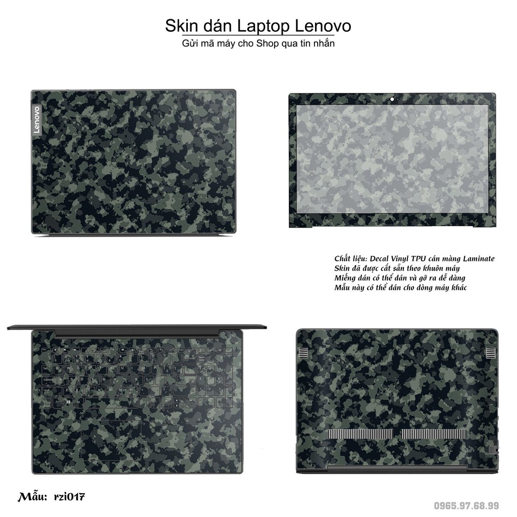 Skin dán Laptop Lenovo in hình rằn ri _nhiều mẫu 3 (inbox mã máy cho Shop)