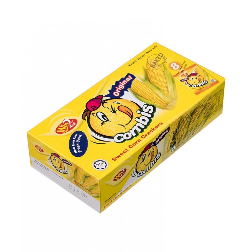 Bánh Bắp Cornbis Win2 Sweet Corn Crackers (Hộp 144g)